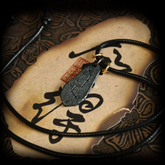 Tai Chi Big Dipper Necklace – black pendant with Big Dipper constellation on leather cord, cosmic harmony tai chi necklace