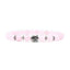 Amethyst Buddha Bracelet – Soft pink rose quartz beads with silver Buddha charm front view, self-love