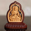 Vajrasattva Wood Statue – engraved Buddha holding vajra, compassion Buddhist home decor