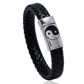 Feng Shui Yin Yang Titanium Steel Balance Bracelet – Harmony & Wellness