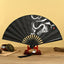 Chinese Folding Fan – Handheld fan with dragon phoenix design on silk, Chinese art fan