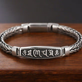 Pulsera Vajra de Cobre Entrelazado Om Mani Padme Hum | Paz y Poder