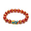 Red Agate PiXiu Color Change Bracelet Om Mani Padme Hum – clean white background product shot gold mantra beads, fortune jewelry
