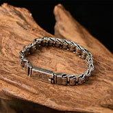 Copper Auspicious Clouds Om Mani Padme Hum Bracelet – Clasp with cloud motifs on driftwood, copper men’s jewelry