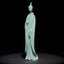 Sandstone Meditation Buddha Standing Statue – front view tall standing figure with raised hand on dark background, zen peace