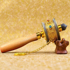 Zinc Alloy Tibetan Lucky Prayer Wheel | Love, Wisdom & Peace