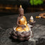 Buddha Serenity Ceramic Incense Burner Zen Home Decor – golden ceramic buddha incense burner, zen meditation decor