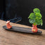 Pixiu Wealth Ceramic Incense Burner – pink fisherman plant vase smoking, zen home decor