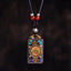 Zakiram Yin Yang Ebony Wood Pendant – front view, Tibetan Buddhist amulet necklace