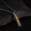 999 Sterling Silver and Gold Om Mani Padme Hum Necklace