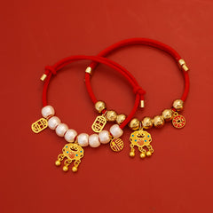 Collier tressé rouge porte-bonheur Nouvel An pour animaux, décorations dorées et rouges du Nouvel An chinois pour chats et chiens