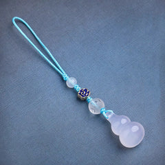 Pendentif en agate naturelle, porte-clés et breloque pour téléphone portable, support de voiture fait main