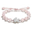 Pink Crystal PiXiu Bracelet – Pink crystal beads with silver PiXiu charm on white