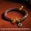 Om Mani Padme Hum Braided Bracelet – Dragon Snake zodiac with Samantabhadra gold centerpiece and Sanskrit charm
