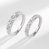 925 Sterling Silver PiXiu Couple Ring – pair standing side by side on white, silver engraved detail, feng shui wealth good luck