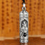 Chinese Zodiac Natal Buddha Projection Necklace – Frontal view with blessing mudra, oxidized silver, fearless protection