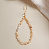 Yellow Quartz Citrine Phone Charm & Wristband, front view