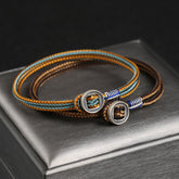 925 Sterling Silver Button Weave Bracelet – Multicolored / 15cm, image 1, healing bracelet