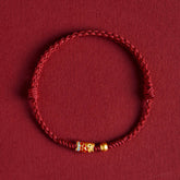 925 Silver Koi Fish Braided Rope Bracelet – Koi Fish Dark Red(Wrist Circumference 14-18cm), image 1, healing bracelet