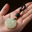 Jade Pi Xiu Keychain with Gemstone Ball – Sandalwood, image 1, lucky charm