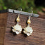 White Jade Lotus Drop Earrings