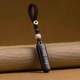 Auspicious Black Ebony Lucky Charm: Keychain & Phone Charm