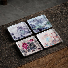 Mountain Lake Ceramic Plate Incense Burner | Tranquility & Harmony
