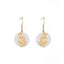 FengShui White Jade Fortune Earrings bamboo design white background