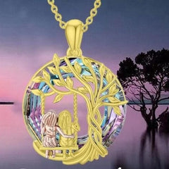 Collar minimalista con el Árbol de la Vida ahuecado: símbolo personalizado de crecimiento, equilibrio y conexión espiritual.