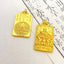 Buddha Zodiac Pendant – dragon gold plate with Samantabhadra, wisdom protection charm