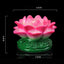 Lotus Candle Holder – Pink ombre lotus with green leaf base, 9.4cm ceramic tealight, zen peace