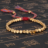 Tibetan Copper Beads Healing Rope Bracelet – Shiny, image 1, healing bracelet