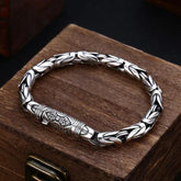 Dorje Vajra Om Mani Padme Hum Copper Chain Bracelet – 18cm – copper, dorje vajra front view showing design details, healin...