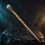 Natural Green Fluorite Raw Stone Magic Wand - Handmade 32-38cm - magic_wand_sku15_34cm_hero_square