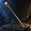 Natural Rose Quartz Style 2 Raw Stone Magic Wand - Handmade 32-38cm - magic_wand_sku08_34cm_hero_square