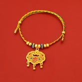 Chinese Longevity Lock Pet Collar – Health (No Bell) / S 18-35cm, front view