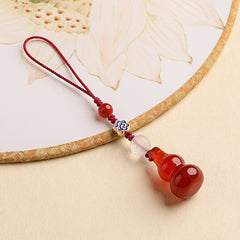 Pendentif en agate naturelle, porte-clés et breloque pour téléphone portable, support de voiture fait main