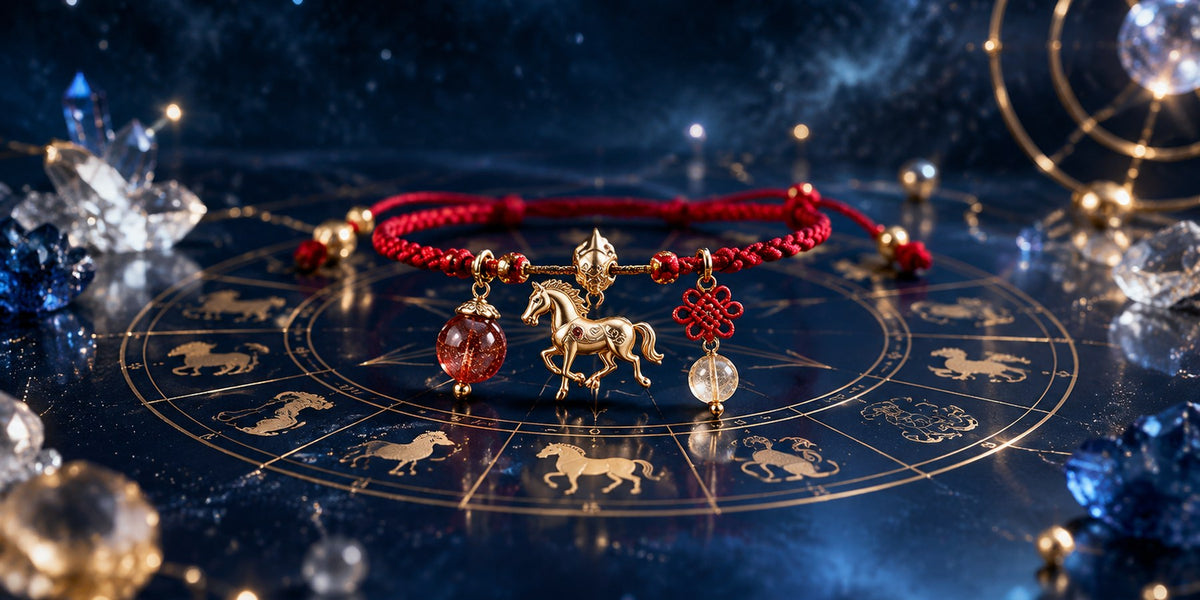 Ben Ming Nian Pendant: Red String & Zodiac Charms for 2026 Horse Year