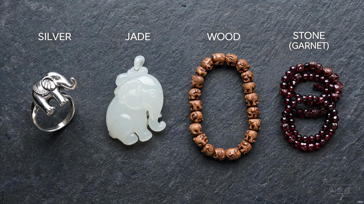 Elephant Jewelry Materials: Silver, Jade, Wood & Ivory Alternatives
