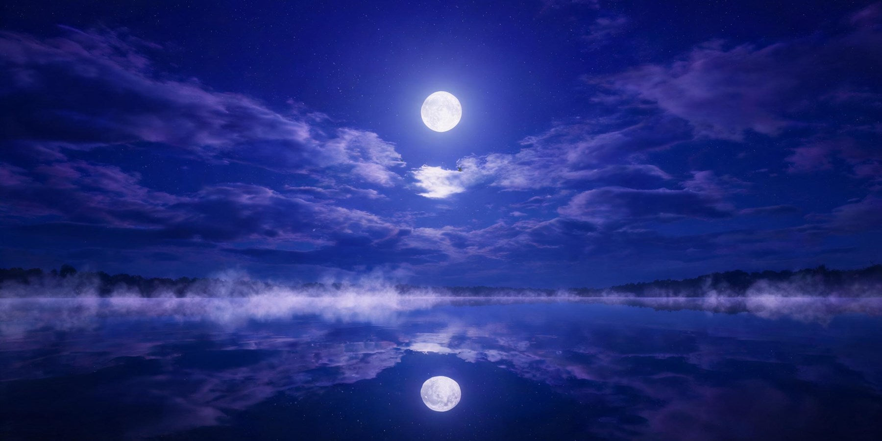 Angel numbers in dreams - a dark violet night sky over a still lake with soft moonlight and faint luminous numerals reflected in the water, dreamlike mood