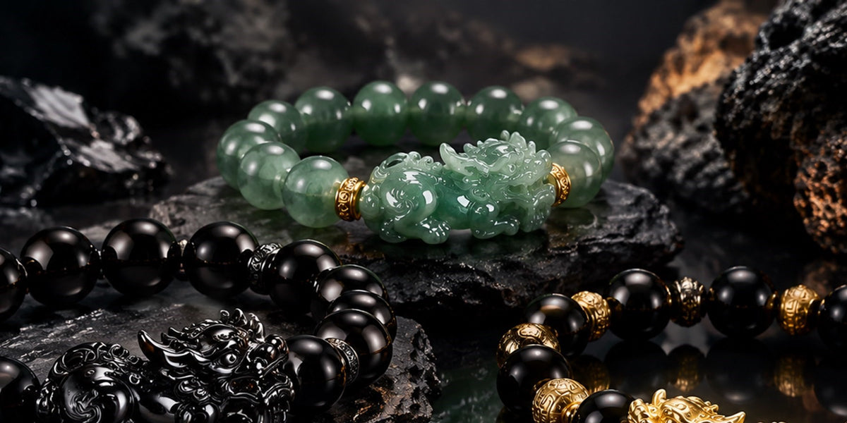 How to Choose a Pixiu Bracelet: Black Obsidian vs Jade vs Gold Comparison