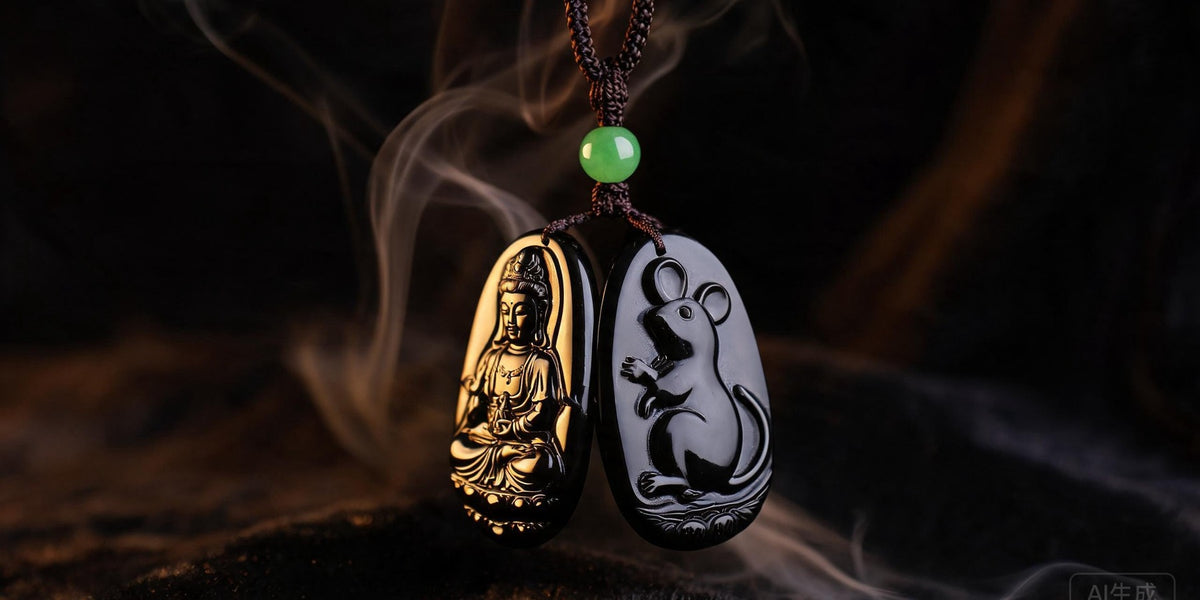 Chinese zodiac natal Buddha: eight guardian deity pendants in a row