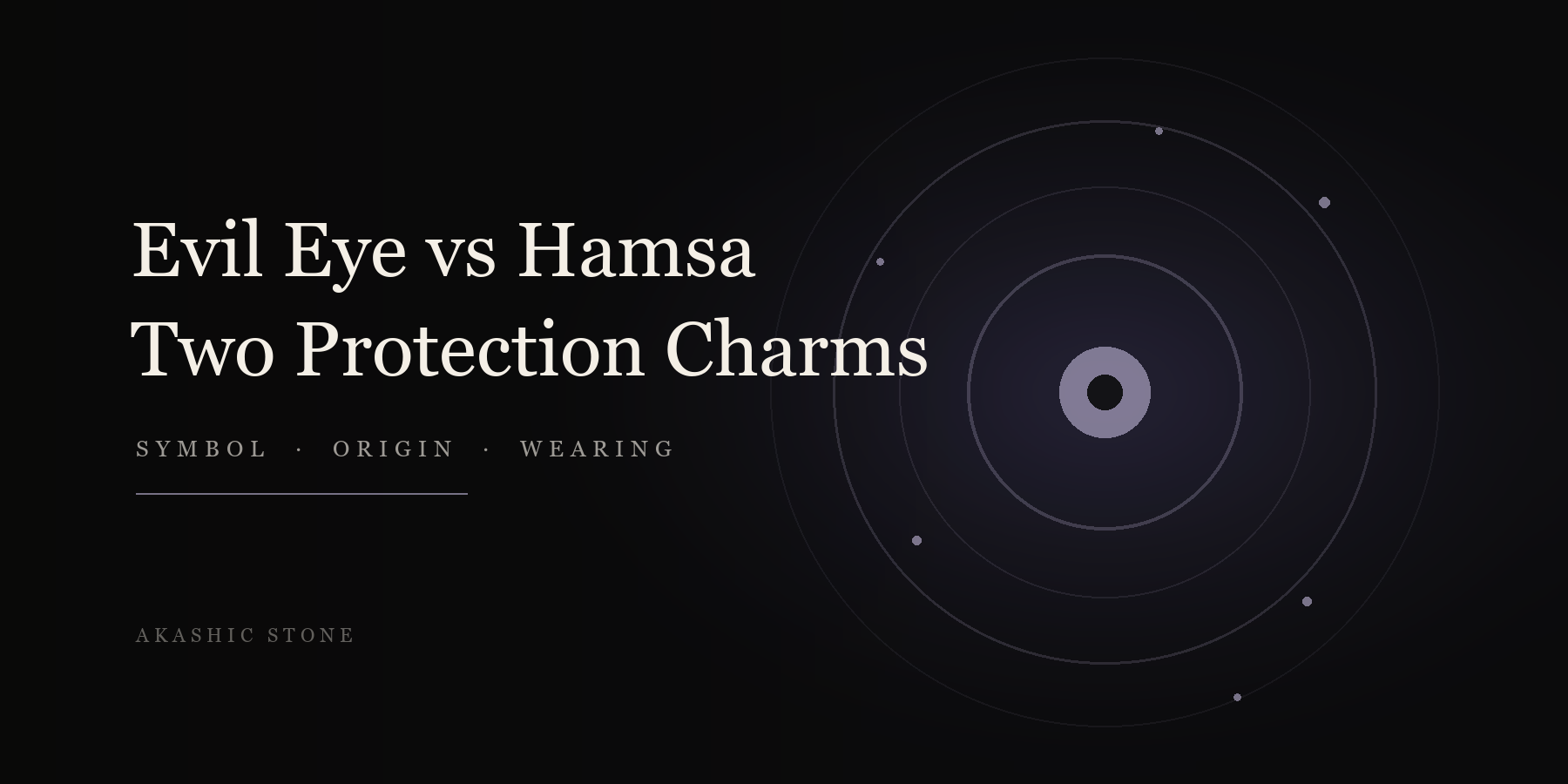 Evil eye and hamsa hand protection charms shown together