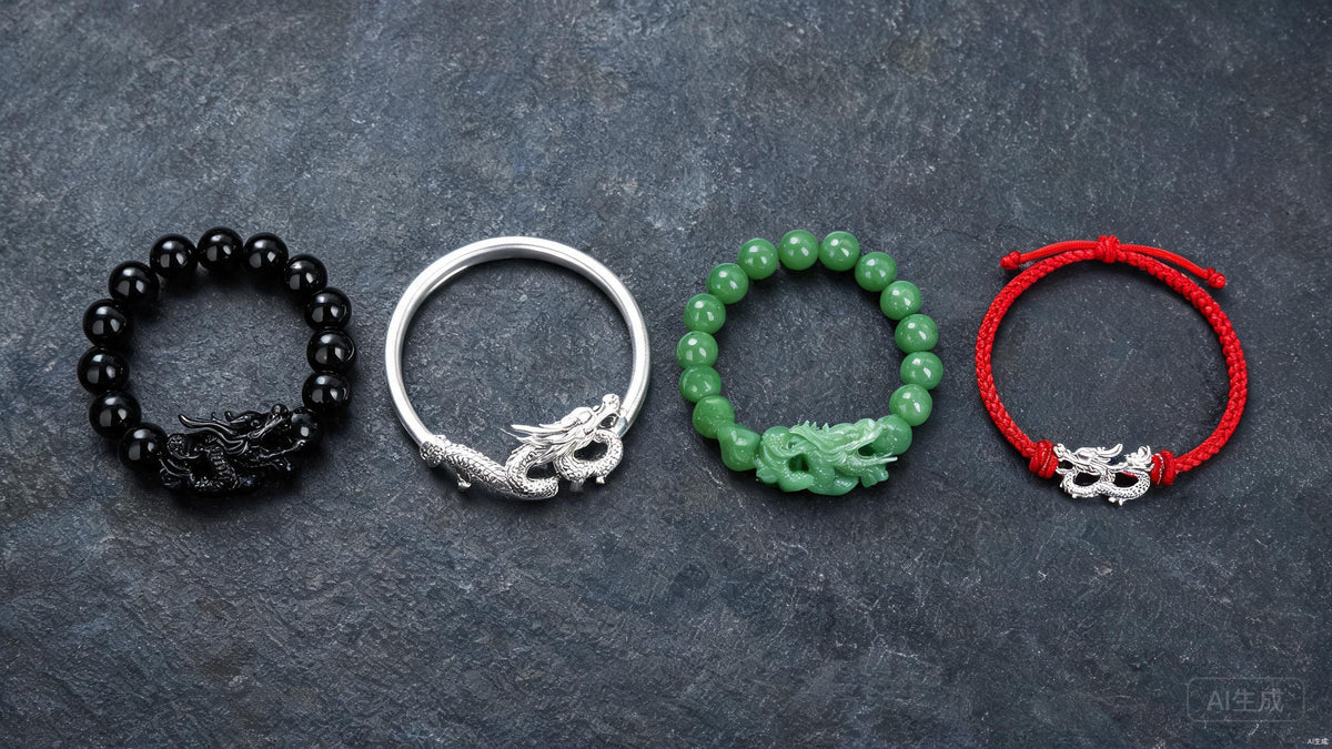 Dragon Bracelet Materials: Obsidian vs Silver vs Jade vs Red Rope