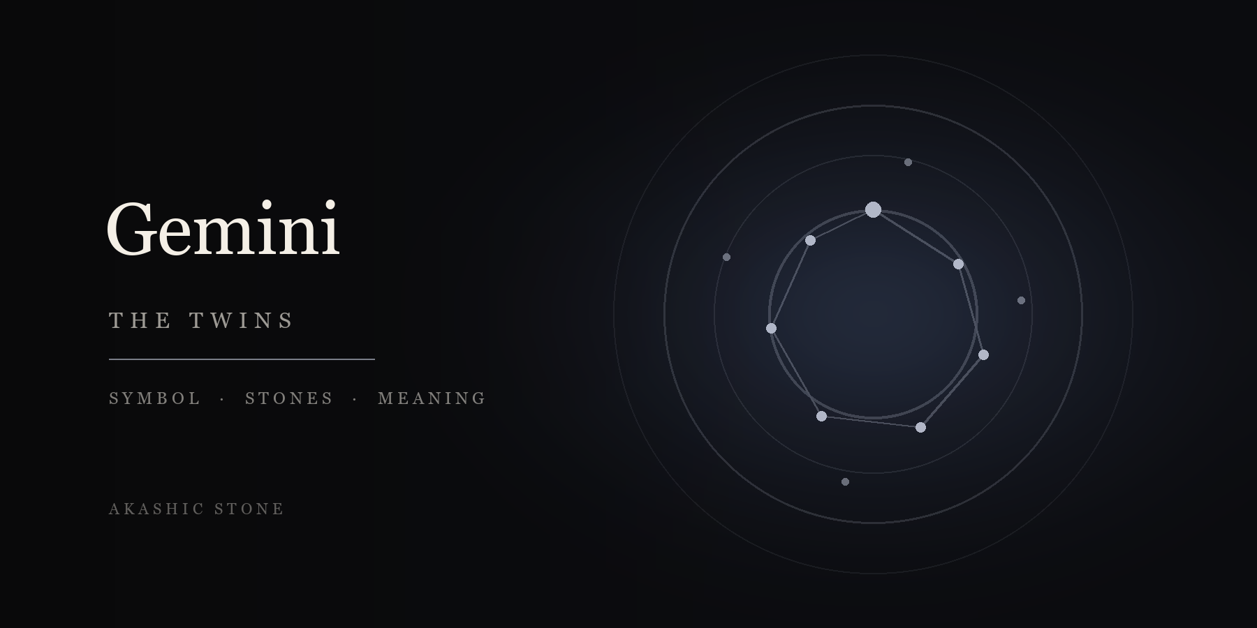 Gemini zodiac bracelet in cool blue-grey with the twins constellation
