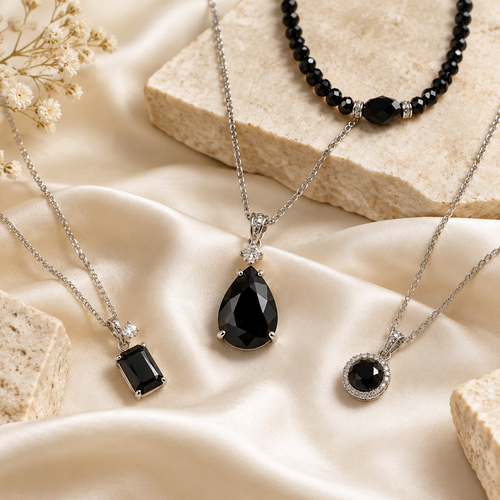 Black Crystal Necklace