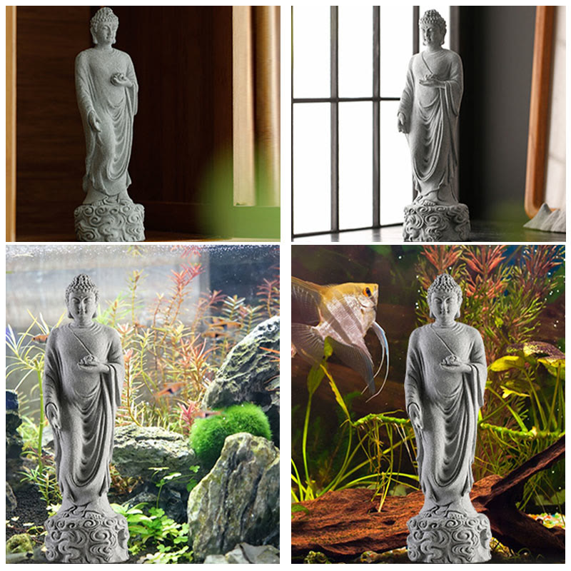 Sandstone Buddha Clouds – natural stone feel peaceful aura, meditation home decoration piece