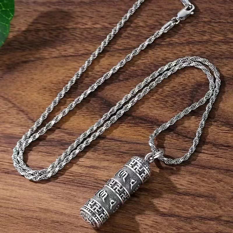 Copper Om Mani Padme Hum Swastika Twisted Chain Necklace Secondary image