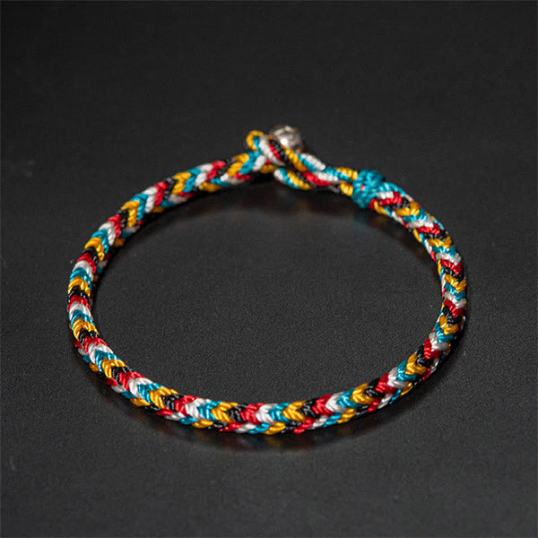 Five Color Thread Braid Protection Bracelet, image 7, healing bracelet