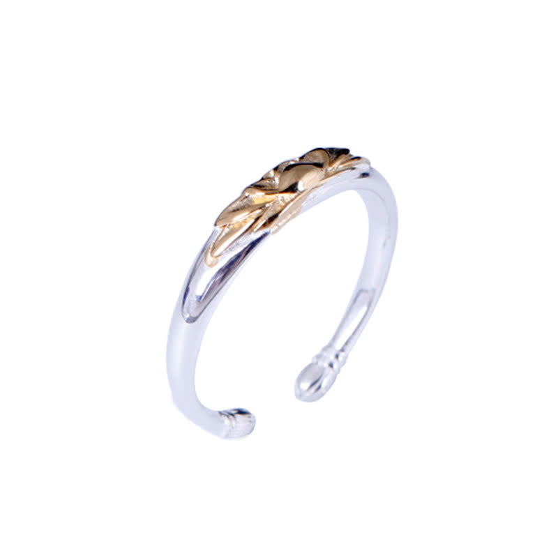 925 Sterling Silver Lotus Ring – Open cuff ring with sculpted flower on white background, adjustable silver ring